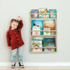 Book shelf for children, kids bookcase, wall bookshelf, children's bookshelf, children's room bookcase, 2