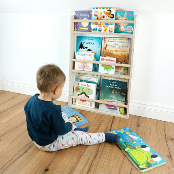 Book shelf for children, kids bookcase, wall bookshelf, children's bookshelf, children's room bookcase, 4