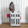 Stable for Hobby Horse White – wooden organizer for stick horses