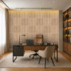 panneau mural 3d blanc et chene, design lamelles 45 degres, decoration murale, moderne bois, panneau mural effet chene, alternative moderne aux lamelles, panneau mural premium