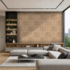 panneau mural 3d blanc et chene, design lamelles 45 degres, decoration murale, moderne bois, panneau mural effet chene, alternative moderne aux lamelles, panneau mural premium