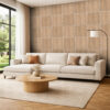 panneau mural 3d blanc et chene, design lamelles 45 degres, decoration murale, moderne bois, panneau mural effet chene, alternative moderne aux lamelles, panneau mural premium