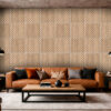 panneau mural 3d blanc et chene, design lamelles 45 degres, decoration murale, moderne bois, panneau mural effet chene, alternative moderne aux lamelles, panneau mural premium